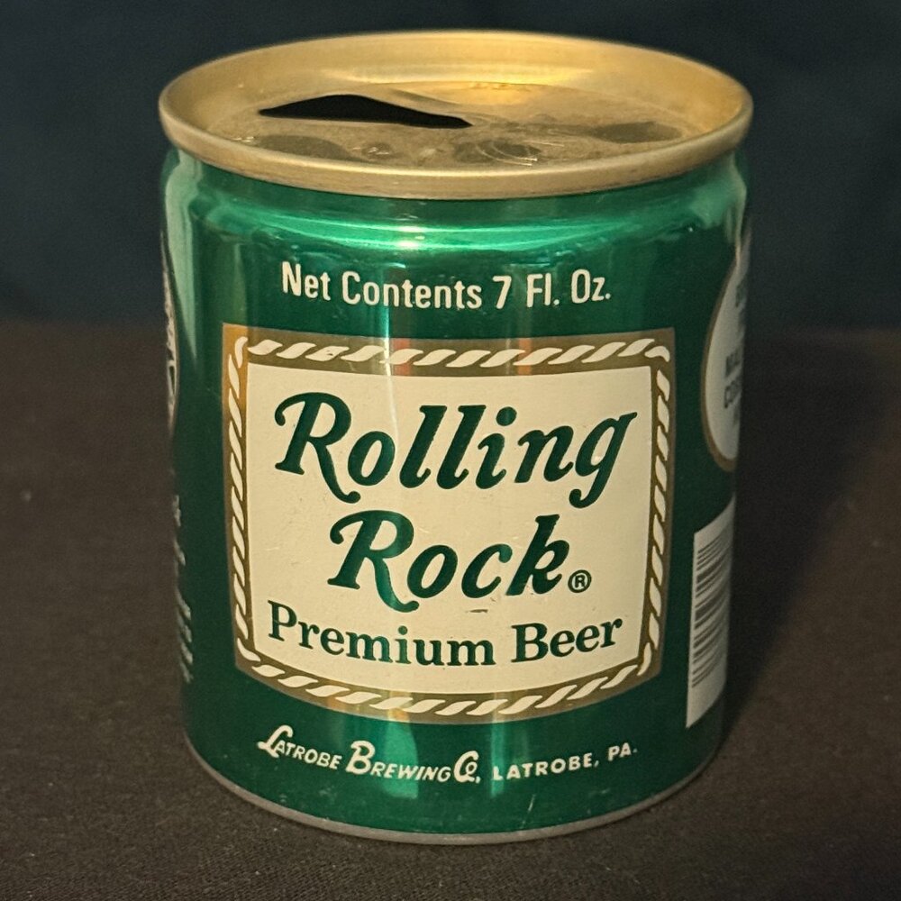 Rolling Rock Premium vintage Beer aluminum can
